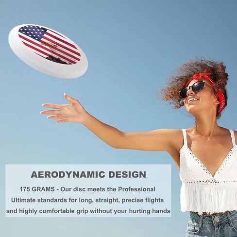 Eagle and American Flag Flying Disc Patriotic Ultimate Sport Disc 175g for Competitions, Team Game Exercise Outdoor Activity in Saudi Arabia