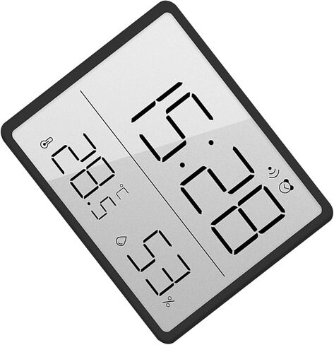 ساعة حائط رقمية بعرض كبير، مستشعر للتاريخ ودرجة الحرارة والرطوبة، مثالية للاستخدام في المنزل والمكتب، تعمل بالبطارية in Kuwait