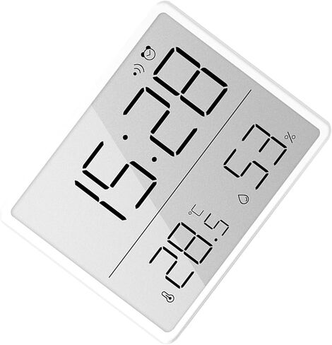 ساعة حائط رقمية بعرض كبير، مستشعر للتاريخ ودرجة الحرارة والرطوبة، مثالية للاستخدام في المنزل والمكتب، تعمل بالبطارية in Kuwait