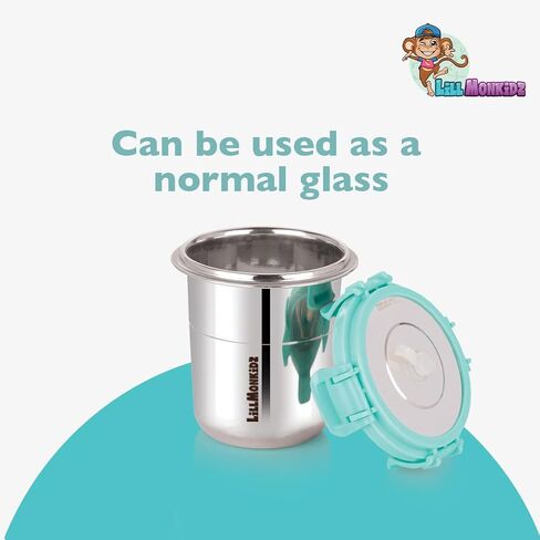 Stainless Steel Toddler Cups - Spill Proof Sippy Cup, 10.2 Oz Pack Of 2, Sea Green - Tumbler Cup for Kids, Smoothie Cup, Ideal for Toddlers and Kids, with Silicon Sleeve Tip Straw and Lid in Saudi Arabia