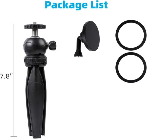 Tripod for iPhone, Flexible Phone Tripod Stand with Wireless Remote Compatible with Magsafe, Mini Magnetic Tripod Mount for iPhone 15 Plus Pro Max 14 13 12 Series in Saudi Arabia
