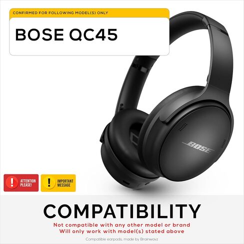 وسائد أذن بديلة لسماعات Bose QC15، جودة محسنة مع رغوة ذاكرة حقيقية، مادة وسادة أذن بديلة عالية الجودة، تناسب أيضًا QuietComfort 15 2 Ae2 Ae2i Ae2w، من Brainwavz in Saudi Arabia