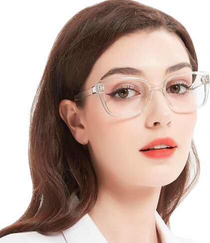Oversized Reading Glasses 1.5 Designer Readers for Women Retro Cat Eye Large Clear Frame 1.0 1.25 1.5 1.75 2.0 2.25 2.5 2.75 3.0 3.5 4.0 5.0 6.0 Bling Reading Glasses Transparent in Kuwait