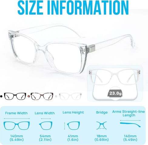 Oversized Reading Glasses 1.5 Designer Readers for Women Retro Cat Eye Large Clear Frame 1.0 1.25 1.5 1.75 2.0 2.25 2.5 2.75 3.0 3.5 4.0 5.0 6.0 Bling Reading Glasses Transparent in Kuwait