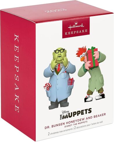 Hallmark Keepsake Christmas Ornaments 2023, Disney The Muppets Dr. Bunsen Honeydew and Beaker, Set of 2, Gifts for Muppets Fans in Saudi Arabia
