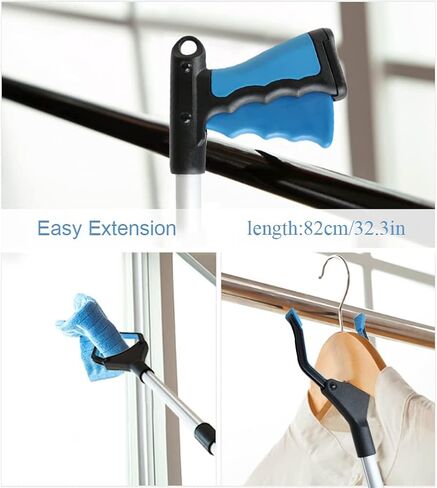 أداة Reacher Grabber بطول 82 سم قابلة للطي لكبار السن، مخلب قمامة مفيد خفيف الوزن وطويل للغاية، أداة مساعدة للوصول لالتقاط القمامة، منتقي الفضلات، تمديد الذراع لحفظ ظهرك in Saudi Arabia