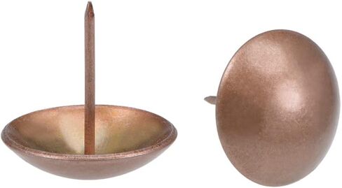 uxcell Upholstery Nails Tacks 12mm Head Dia Retro Round Thumb Push Pins Copper Tone for Furniture Sofa Headboards, 60 Pcs in Saudi Arabia