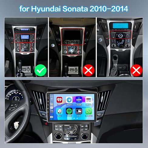 8 Core 4G+64G Inefala Android 13 Car Radio for Hyundai Sonata 2010-2014 with Wireless Carplay&Android Auto, 9 Inch Touchscreen Stereo Upgrade with GPS WiFi 32EQ DSP 59UI MIC AHD Backup Camera in Saudi Arabia