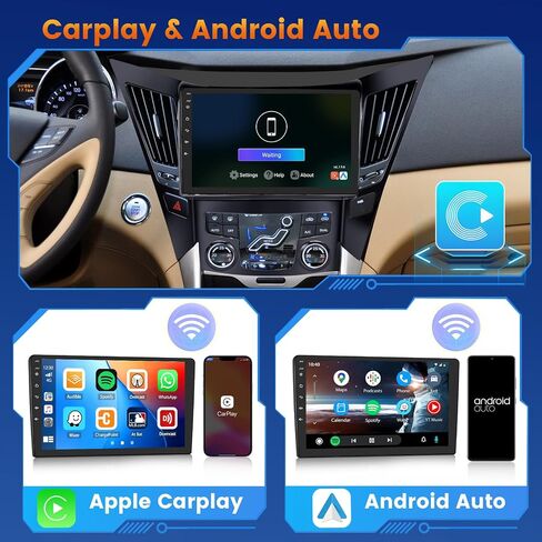 8 Core 4G+64G Inefala Android 13 Car Radio for Hyundai Sonata 2010-2014 with Wireless Carplay&Android Auto, 9 Inch Touchscreen Stereo Upgrade with GPS WiFi 32EQ DSP 59UI MIC AHD Backup Camera in Saudi Arabia