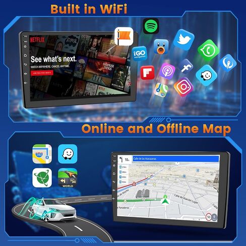 8 Core 4G+64G Inefala Android 13 Car Radio for Hyundai Sonata 2010-2014 with Wireless Carplay&Android Auto, 9 Inch Touchscreen Stereo Upgrade with GPS WiFi 32EQ DSP 59UI MIC AHD Backup Camera in Saudi Arabia
