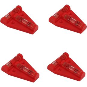 4 منصات مستوى صغير ذات وظيفة مغناطيسية على شكل حرف T يمكن استخدامها مع مستوى صغير وخرزة فقاعية أفقية (أسود (أحمر)) in Kuwait