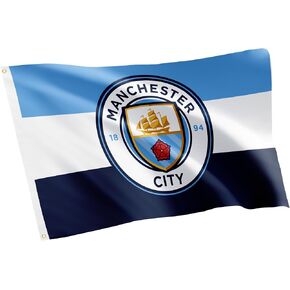 Desert Cactus Manchester City Flag Man City MCFC Football Soccer 100% Polyester Indoor Outdoor 3x5 feet Banner (Flag B)