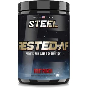 مكملات الصلب Rested-AF I مسحوق مساعد على النوم العميق واستعادة العضلات مع مستخلص GABA وجذر الناردين | تخفيف التوتر والدعم المعرفي | 30 حصة (الليمون والزنجبيل) in Kuwait