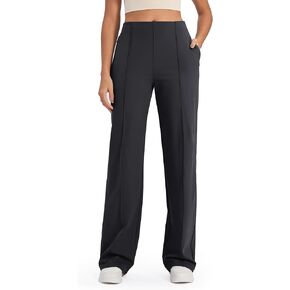 G4Free Wide Leg Pants for Women Yoga Pants with Pockets Stretchy Business Casual Dress Pants Loose Petite/Regular/Tall