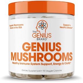 Genius Turkey Tail Supplement Capsules – Organic, Comprehensive Digestive and Gut Health Support – 120 Capsules