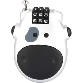Locker Lock,Combination Lock,Combination Lock with Retractable Cable, Padlock with Retractable Cable Anti-Theft Luggage Padlock 3-Digit Security Padlock Combination