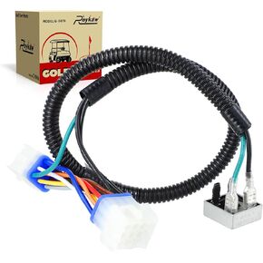 Roykaw Golf Cart 12V Golf Cart Headlight Voltage Reducer Harness Compatible with Club Car Precedent 2004-up Gas Vehicles (No Relay Included), Plug and Play, 9 Pin/12 Pin Converter Harness