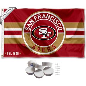 San Francisco 49ers Patch Button Banner and Tapestry Wall Tack Pads