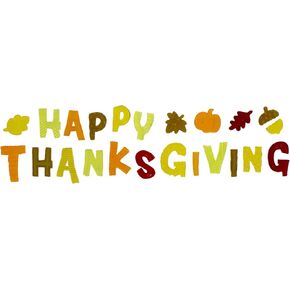 Northlight 23-Piece Happy Thanksgiving Fall Gel Window Clings, 6", Green