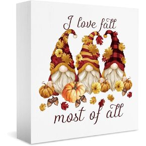 Fall Decor, Fall Decorations For Home Office, Autumn Sign, Fall Decorations, Fall Thanksgiving decorations, But I Think I Love Fall Most Of All Sign, Fall Desk Shelf Decor 5 X 5 Inch in Saudi Arabia