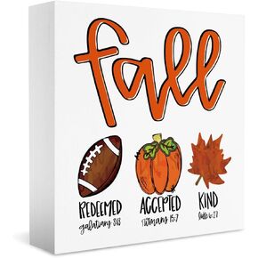 Fall Decor, Fall Decorations For Home Office, Autumn Sign, Fall Decorations, Fall Thanksgiving decorations, But I Think I Love Fall Most Of All Sign, Fall Desk Shelf Decor 5 X 5 Inch