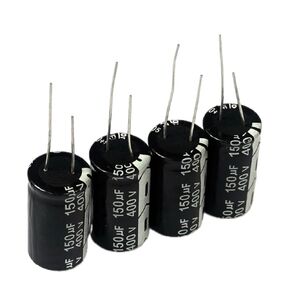 4 pcs 150uF 400V 18x35mm Electrolytic Capacitor 150 UF MFD 400 Volt 0.71x1.38in Aluminum Capacitors