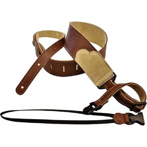 2.5" Glove Leather with Suede Backing and Quick Release Loop Resonator Dobro Strap
