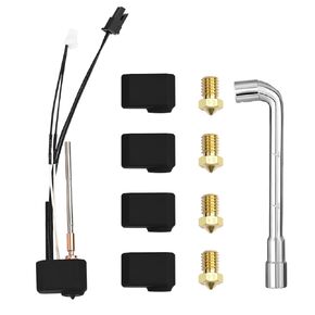 Hotend Print Head Extruder Kit for Prusa I3 MK4, 3D Printer Assembled Hot End Kit Replacement with Thermistor, Heater Cartridge, Heating Block, Brass Nozzle and Silicone Cover