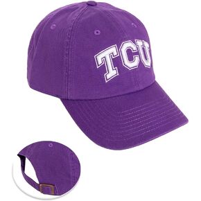 Desert Cactus TCU Texas Christian University Baseball Hat Horned Frogs Brimmed Embroirderd Hats Cap Adjustable Cloth Strap Adult (Style A1) Purple