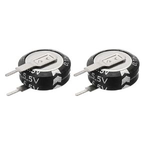 PATIKIL 6 Pcs 5.5V Super Capacitors, 0.47F V-Shaped Button Capacitor High Energy Low Resistance High Consistency for AC Motor Power Display Screen Computer