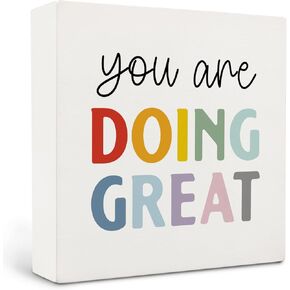 It's a Good Day to Read Books Sign,Reading Corner Decor,Reading Corner Desk Decor,Reading Corner Desk Decor Sign 5 x 5 Inches,Wooden Box Sign