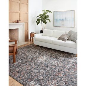 Loloi II Cassandra Charcoal/Rust 2'-6" x 10'-0" Runner Rug