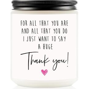 Thank You Gifts for Women Men, Appreciation Gifts for Coworkers, Employee, Teacher, Nurse, Handmade Lavender Natural Soy Wax Candle Gifts for Friends Mom (7oz)