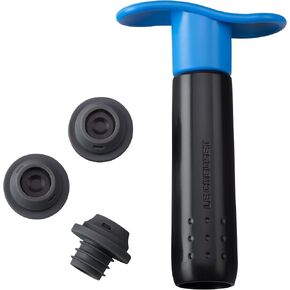 Le Creuset Wine Pump and 3 Stoppers, Cerise
