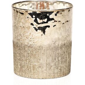 Zodax Siberian Fir Antique Gold 21 oz Wooden Wick Scented Jar Candle