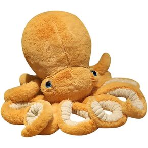 XIYUAN Stuffed Octopus Plush Toy Octopus Plush Doll Cute Big Eyes Octopus Stuffed Animals Soft Stuffed Marine Animals Plush Pillow for Kids Gift Small11.8inch (Yellow) in Kuwait