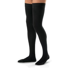 JOBST Thigh High, Men, 20-30 mmHg, Closed Toe, Large, Black, 1/Pair, JOB115410