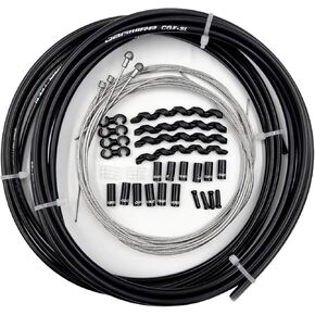 JW Road & Mountain Bike Set for Shimano/SRAM, Complete Brake & Shifter Cable Housing, Stainless Cables, Cable End Caps Etc. Accessories