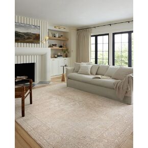 مجموعة Loloi II Odette Collection ODT-05 بيج/فضي 2'-7" x 12'-0" سجادة عداء in Kuwait