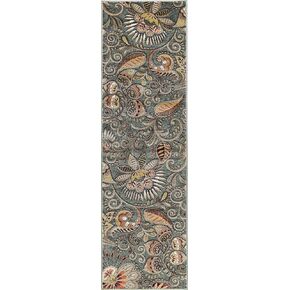 Tayse Seafoam Modern Hallway Runner Rug - Kitchen Rug - Area Rug for Indoor Entry Entryway Walkway - Contemporary Carpet, 2'3'' x 7'7'', CPR1009 2x8