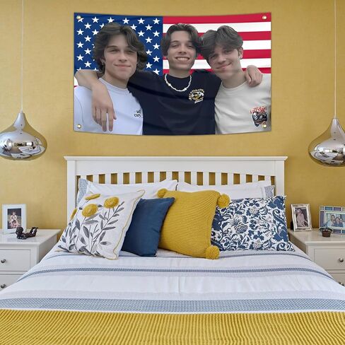Generic Triplets USA 3X5Ft Funny Tapestry Sturniolo flags with four grommets for college dorm Bedroom, Living room, Man Cave Frat Decoration in Saudi Arabia