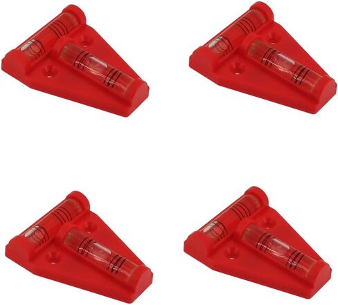 4 منصات مستوى صغير ذات وظيفة مغناطيسية على شكل حرف T يمكن استخدامها مع مستوى صغير وخرزة فقاعية أفقية (أسود (أحمر)) in Kuwait