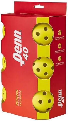 Penn 40 Outdoor Pickleball Balls - Softer Feel for Recreational & Club Play - USAPA Approved in Saudi Arabia
