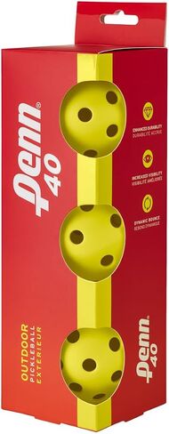 Penn 40 Outdoor Pickleball Balls - Softer Feel for Recreational & Club Play - USAPA Approved in Saudi Arabia