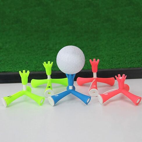 2Pcs Green Portable Golf Tee Adjustable ABS Anti-Flying Tripod Multifunctional Pin-up Reduce Side Spin for Training Court Clubs Practice and Driving Range Mats Golf Tees, On-Course Accessories in Saudi Arabia