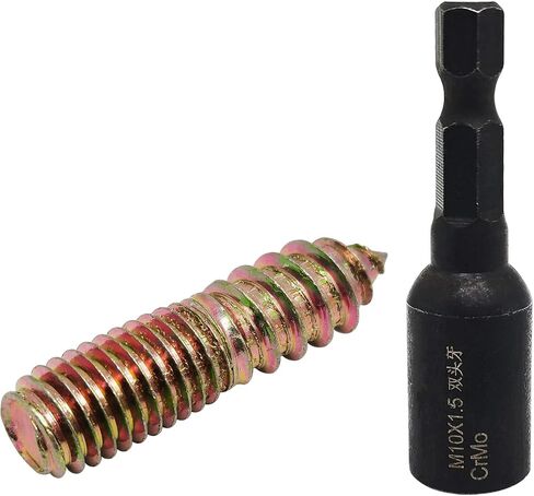 10 قطع M10X60mm مسامير مزدوجة الأطراف، وتد المسمار لتوصيل الخشب مع M10 شماعات بولت سائق in Saudi Arabia