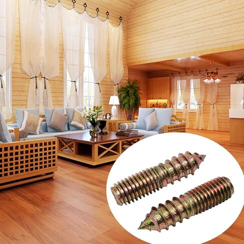 10 قطع M10X60mm مسامير مزدوجة الأطراف، وتد المسمار لتوصيل الخشب مع M10 شماعات بولت سائق in Saudi Arabia