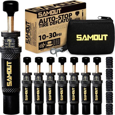 Adjustable Auto-Stop Tire Air Down Kit (10-30 PSI) Screw-on Tyre Deflator Tool for Offroad 4x4 Vehicle Accessories in Saudi Arabia