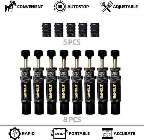 Adjustable Auto-Stop Tire Air Down Kit (10-30 PSI) Screw-on Tyre Deflator Tool for Offroad 4x4 Vehicle Accessories in Saudi Arabia