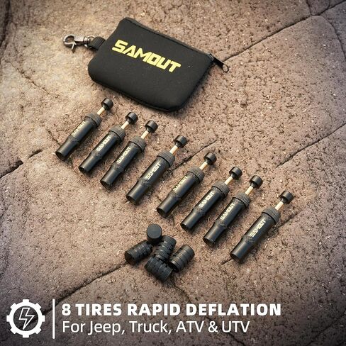 Adjustable Auto-Stop Tire Air Down Kit (10-30 PSI) Screw-on Tyre Deflator Tool for Offroad 4x4 Vehicle Accessories in Saudi Arabia